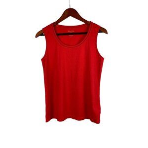 White Stag Red Sleeveless Tank Top S 4-6 100% Cotton Womens Casual